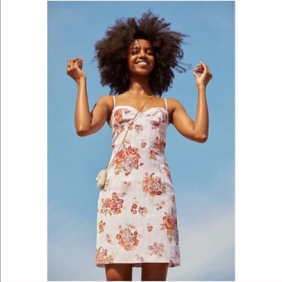 Brock Collection x H&M Dress Lyocell Blended Fit Floral Blogger Fav Powder Pink - Picture 14 of 16